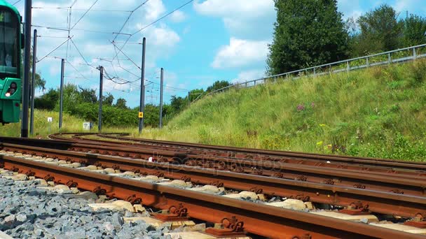 Tren ve vagonlar ulaşım Demiryolları Almanya — Stok video