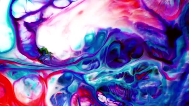 Astratto Colorato Inchiostro Liquido Esplosione Diffusione Movimento Psichedelico Esplosione — Video Stock