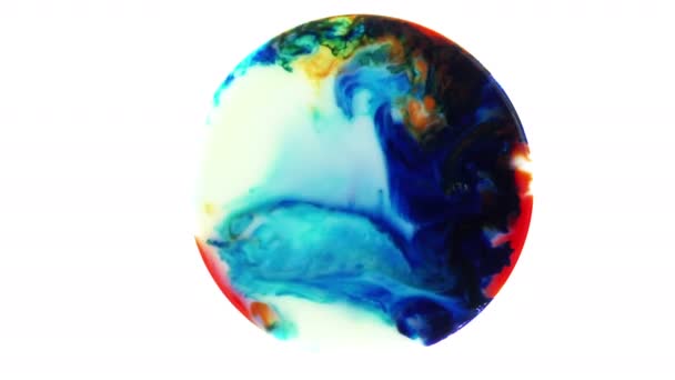 Pintura Tinta Arte Explode Difusão Esfera — Vídeo de Stock