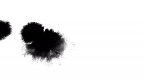 Abstracte Inkt Drops Ontploffen Splash Diffusie — Stockvideo