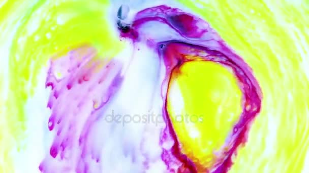 Explosion liquide d'encre de peinture colorée abstraite Diffusion souffle psychédélique 