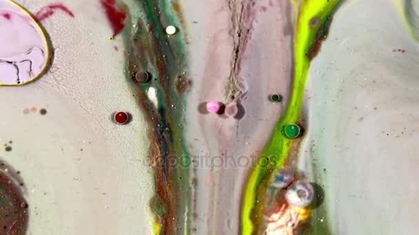 Colorful Chaos Inchiostro Diffusione Liquido Diffonde Movimento Turbolenza — Video Stock