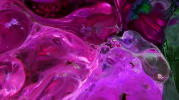 Kleurrijke Chaos Inkt Verspreiding Liquid Turbulence Movement — Stockvideo