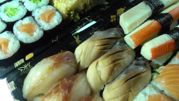 Giappone Sushi Tradizionale Frutti Mare — Video Stock