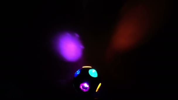 Spinning Disco Ball Lights — Stock Video