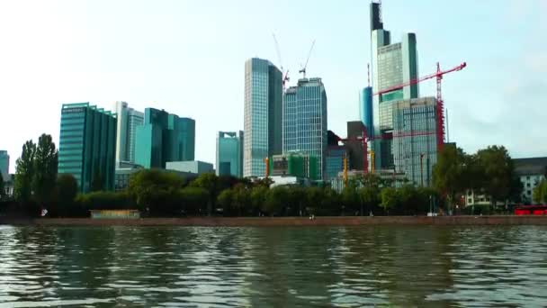 Stadsbilden Frankfurt Tyskland — Stockvideo
