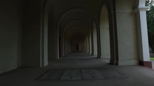 Het Gebouw Van Corridor Donker — Stockvideo