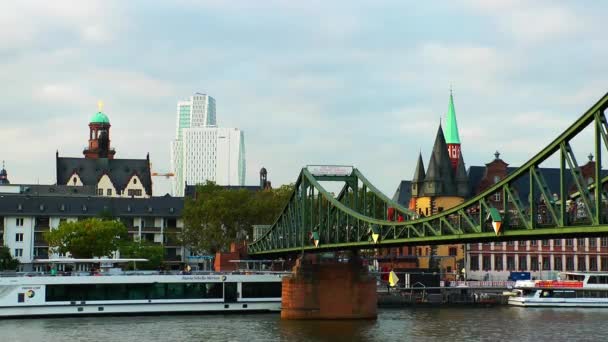 城市景观在法兰克福德国 — 图库视频影像