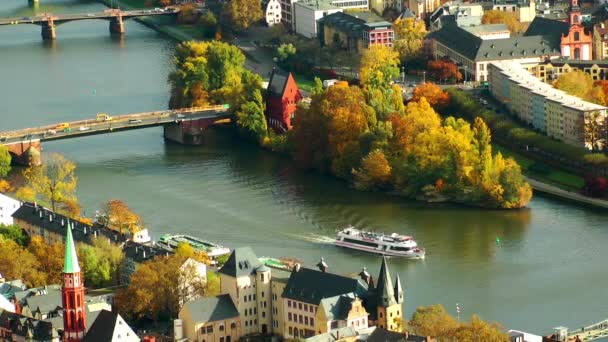 Paisaje Urbano Frankfurt Alemania — Vídeo de stock