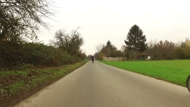 Bicicleta Equitação Campo Natureza — Vídeo de Stock