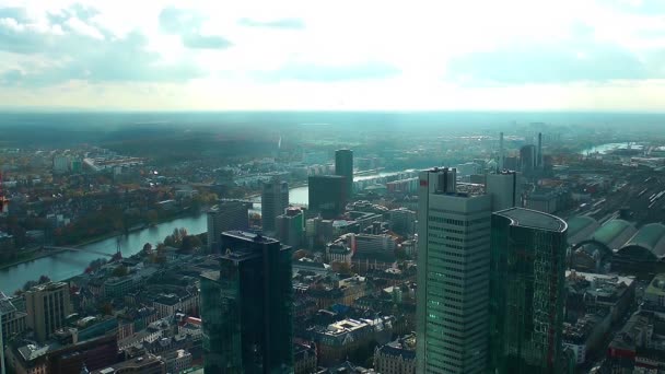 Cityscape Frankfurt Alemanha — Vídeo de Stock