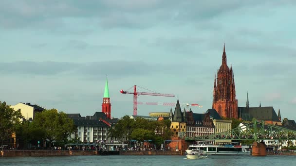 Paesaggio Urbano Francoforte Germania — Video Stock