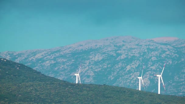 Rüzgar Değirmen Enerji Alternatif — Stok video