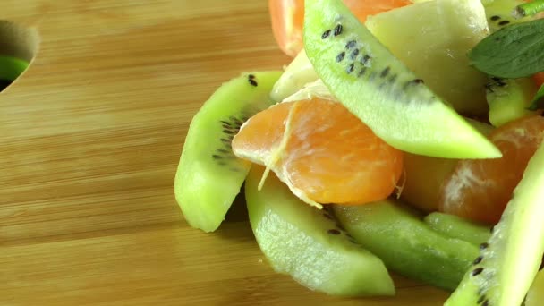 Mixed Fresh Healthy Fruits — Stock Video