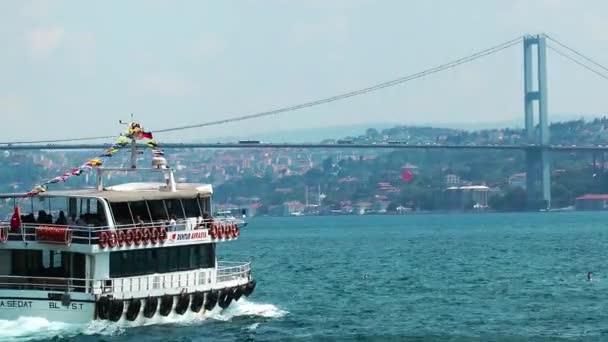 Feribot Istanbul Boğaz — Stok video