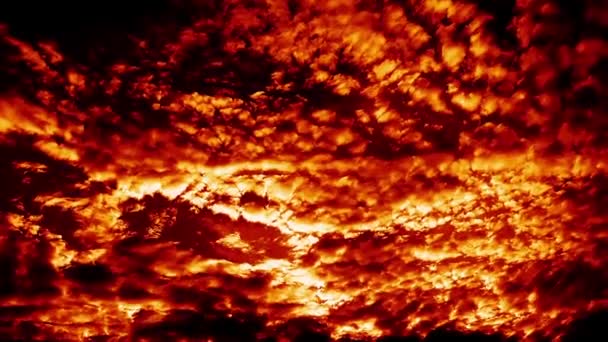 Dark Burning Clouds Hell — Stock Video