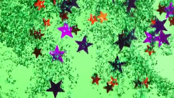 Stelle Ornamentali Fantasia Caduta — Video Stock