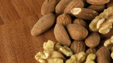 Badem ve ceviz makro görünümü