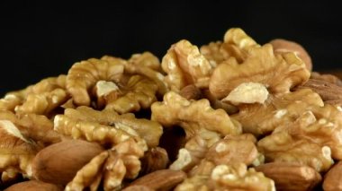 Badem ve ceviz makro görünümü