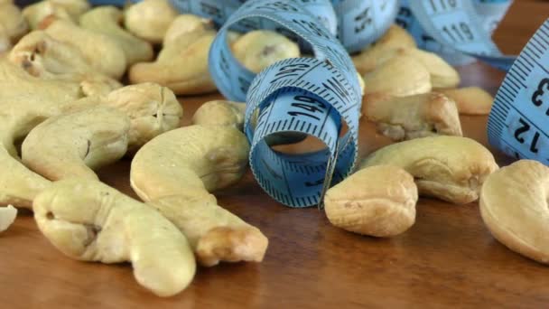 Cashewnoten Macro Metingsweergave — Stockvideo