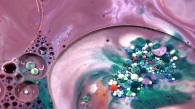 Splash Difüzyon soyut mürekkep damlaları balonlar patlayabilir