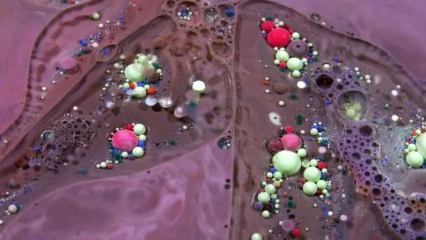 Abstrato Tinta Gotas Bolhas Explodir Respingo Difusão — Vídeo de Stock