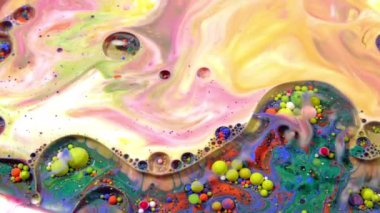 Splash Difüzyon soyut mürekkep damlaları balonlar patlayabilir