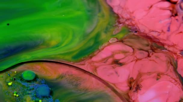 Abstract Ink Drops Bubbles Explode Splash Diffusion — Stock Video