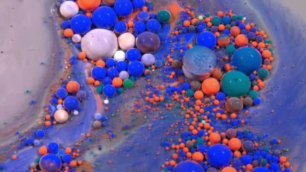 抽象墨滴气泡爆炸飞溅扩散 — 图库视频影像