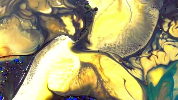 抽象墨滴气泡爆炸飞溅扩散 — 图库视频影像