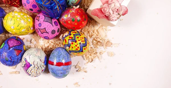 Huevos Coloridos Del Símbolo Pascua — Foto de Stock