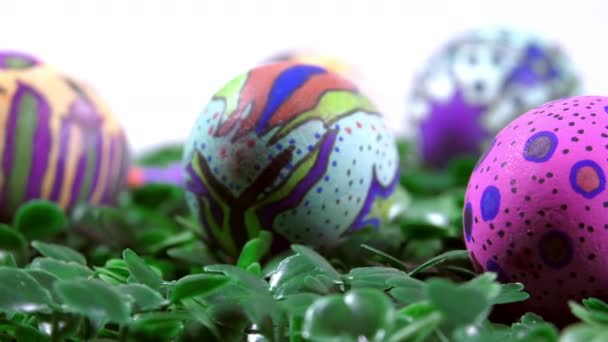 Celebración Colorida Huevos Pascuales Pascua — Vídeos de Stock