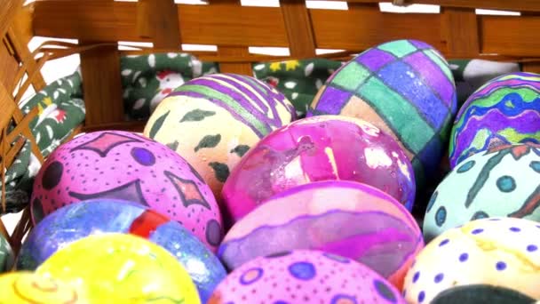 Colorful Easter Paschal Eggs Celebration — Stock Video