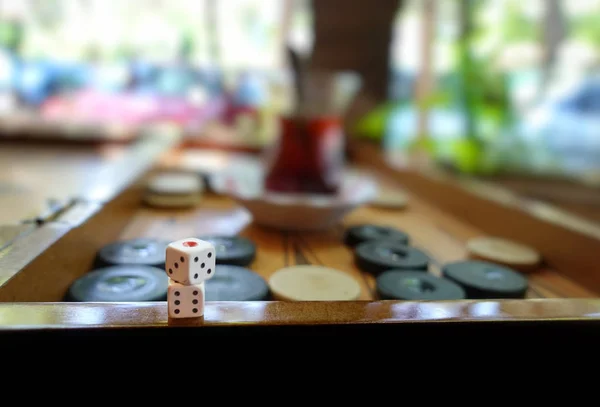 Východní Anatolie Strategie Hra Backgammon Kostičky — Stock fotografie