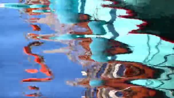 Colorful Reflection Sea Water — Stock Video