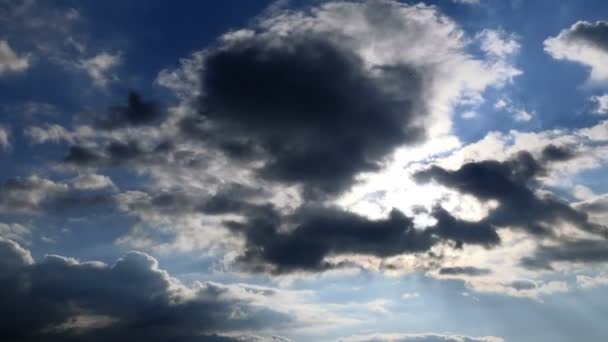 Dark Bright Clouds Time Lapse — Stock Video