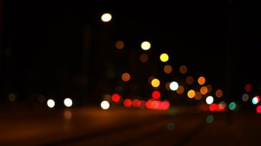  Trafik Arabaları Gece Bokeh Işıkları
