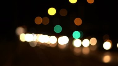  Trafik Arabaları Gece Bokeh Işıkları