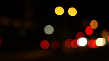  Trafik Arabaları Gece Bokeh Işıkları