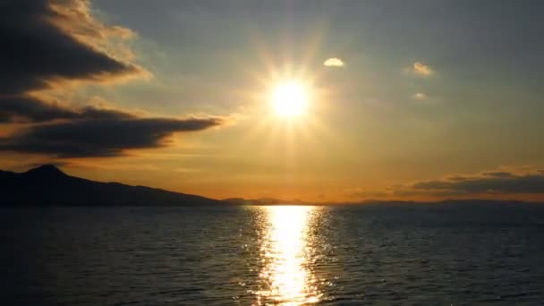 Tramonto Mare Time Lapse — Video Stock