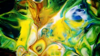 Abstract Ink Paint Movement Explode and Spread on Milky Liquid Element