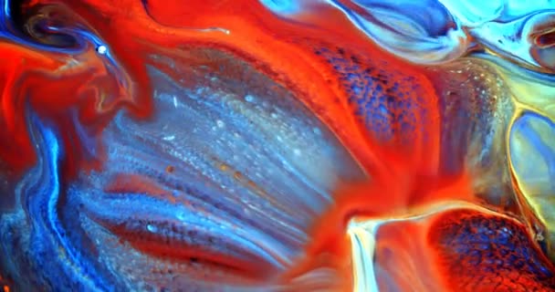 Abstract Ink Paint Movement Explode Spread Milky Liquid Element — Stok video