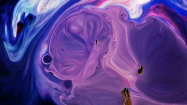 Abstract Ink Paint Movement Explode Spread Milky Liquid Element — Stock Video