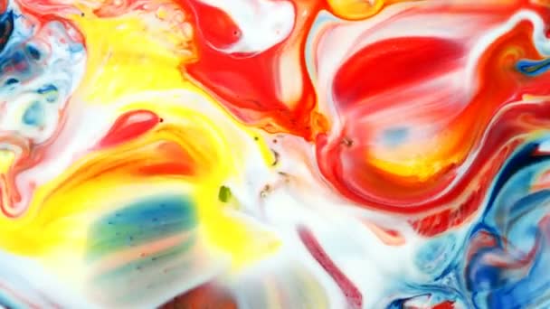 Abstract Ink Paint Movement Explode Spread Milky Liquid Element — Stock Video