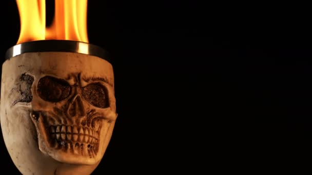 Fire Skull Head — Stock video