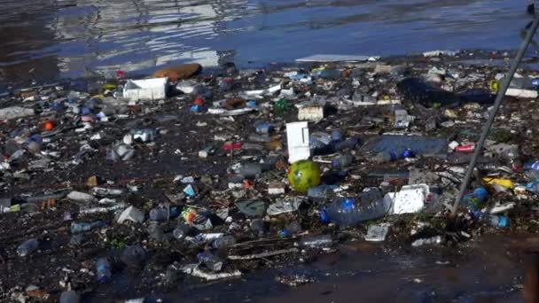 Contaminación Sucia Del Agua Mar — Vídeo de stock