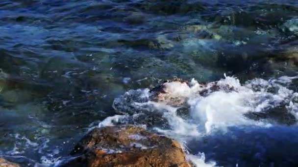Agua Del Mar Las Piedras Submarino — Vídeo de stock