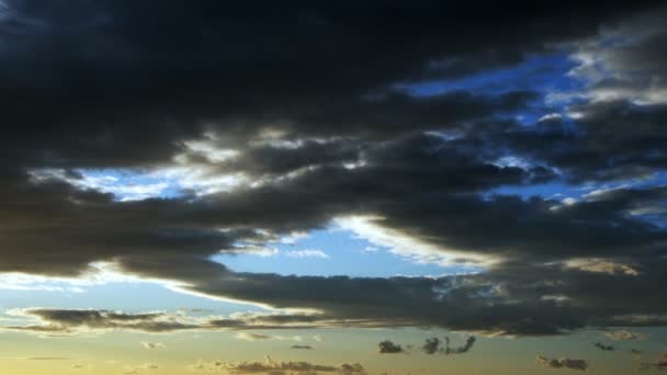 Nubes Oscuras Cielo Time Lapse — Vídeos de Stock