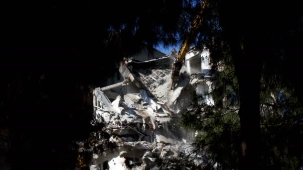 Demolution Yıkım Bir Eski Binası — Stok video