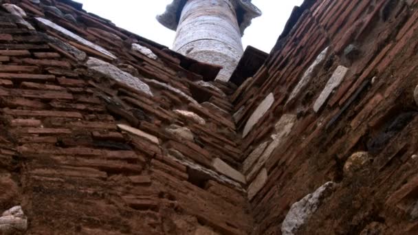 Świątynia Artemis Sardes Lydia Starożytne Miasto Historyczne Salihli Manisa Turcja — Wideo stockowe